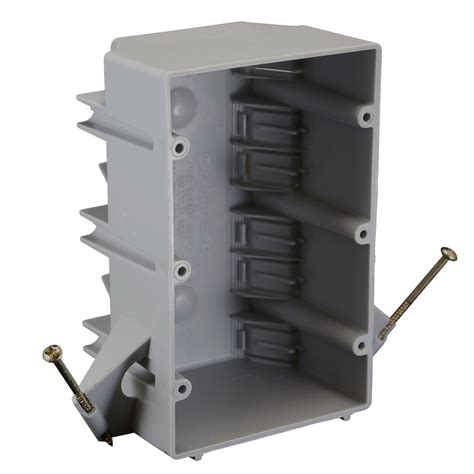 Electrical Box, 44 cu in, Device Box Type, 3 Gangs, Steel